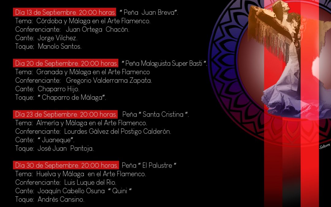 Málaga Ciudad de Arte Flamenco en sus Peñas, Ciclo de Conferencias de Formación y Divulgación del Arte Flamenco En Málaga