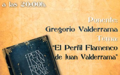 Sesión de estudio «El perfil flamenco de Juan Valderrama» por Gregorio Valderrama.